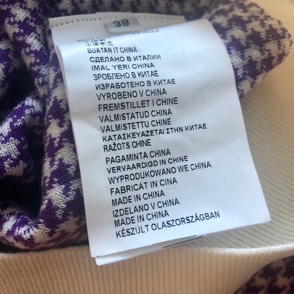 $685 Miu Miu cropped Houndstooth cardigan - Picture 4 of 8